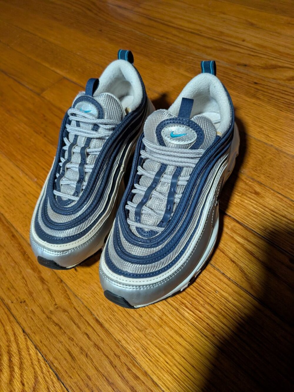 Nike Women's Air Max 97 OG 'Metallic Silver Chlorine Blue' Size 6.5